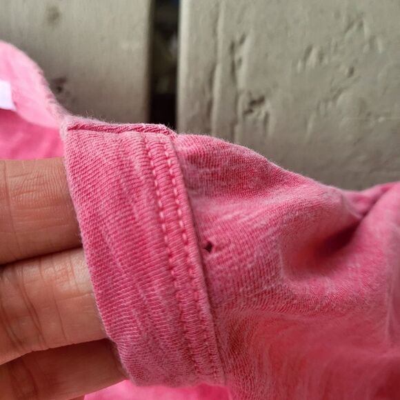Sundry Casiano T Shirt Dress Ruffle Sleeve Pullover Crew Neck Solid Pink Size S - Picture 8 of 8